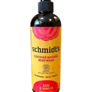 Schmidt's Rose & Vanilla w/Kakadu Plum Natural Body Wash,13.5 Oz/400 mL